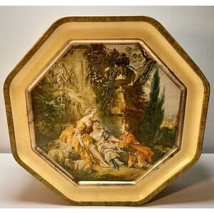 Vintage Sunshine Biscuits Tin Box Françoise Boucher French Art Rococo Nest Decor